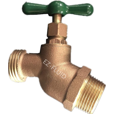 Ez-Fluid Heavy Pattern Male 3/4inMIPX3/4inMHT No-Kink Hose Bibb EZHBM34